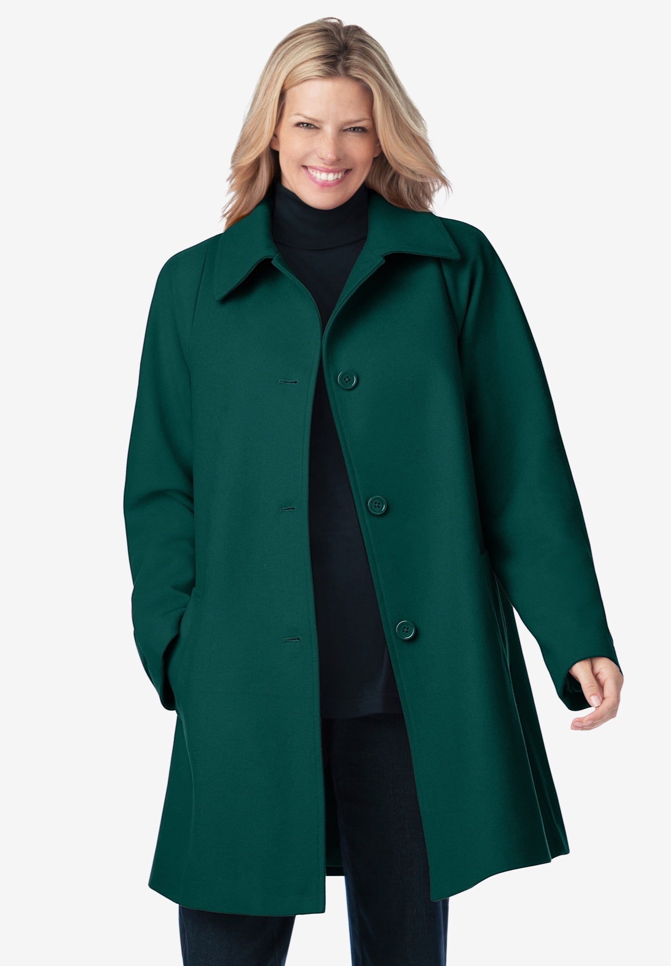 Wool-Blend Classic A-Line Coat image number 0