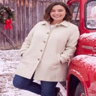 Wool-Blend Classic A-Line Coat image number 0