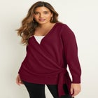 Wrap-Front Cardigan image number null