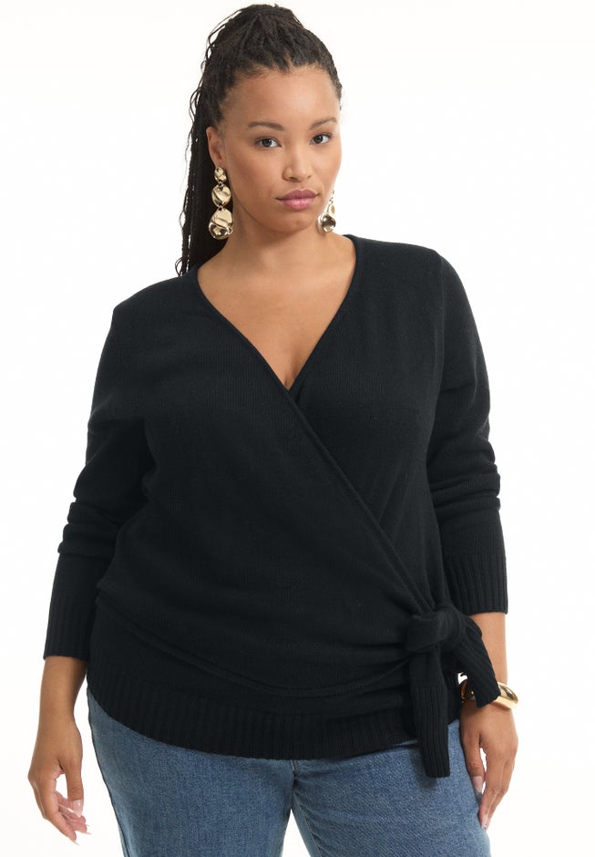 Wrap-Front Cardigan image number 0