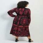 Eliana Scarf Placement Print Dress image number null