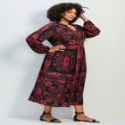 Eliana Scarf Placement Print Dress image number null