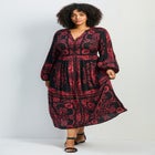 Eliana Scarf Placement Print Dress image number null