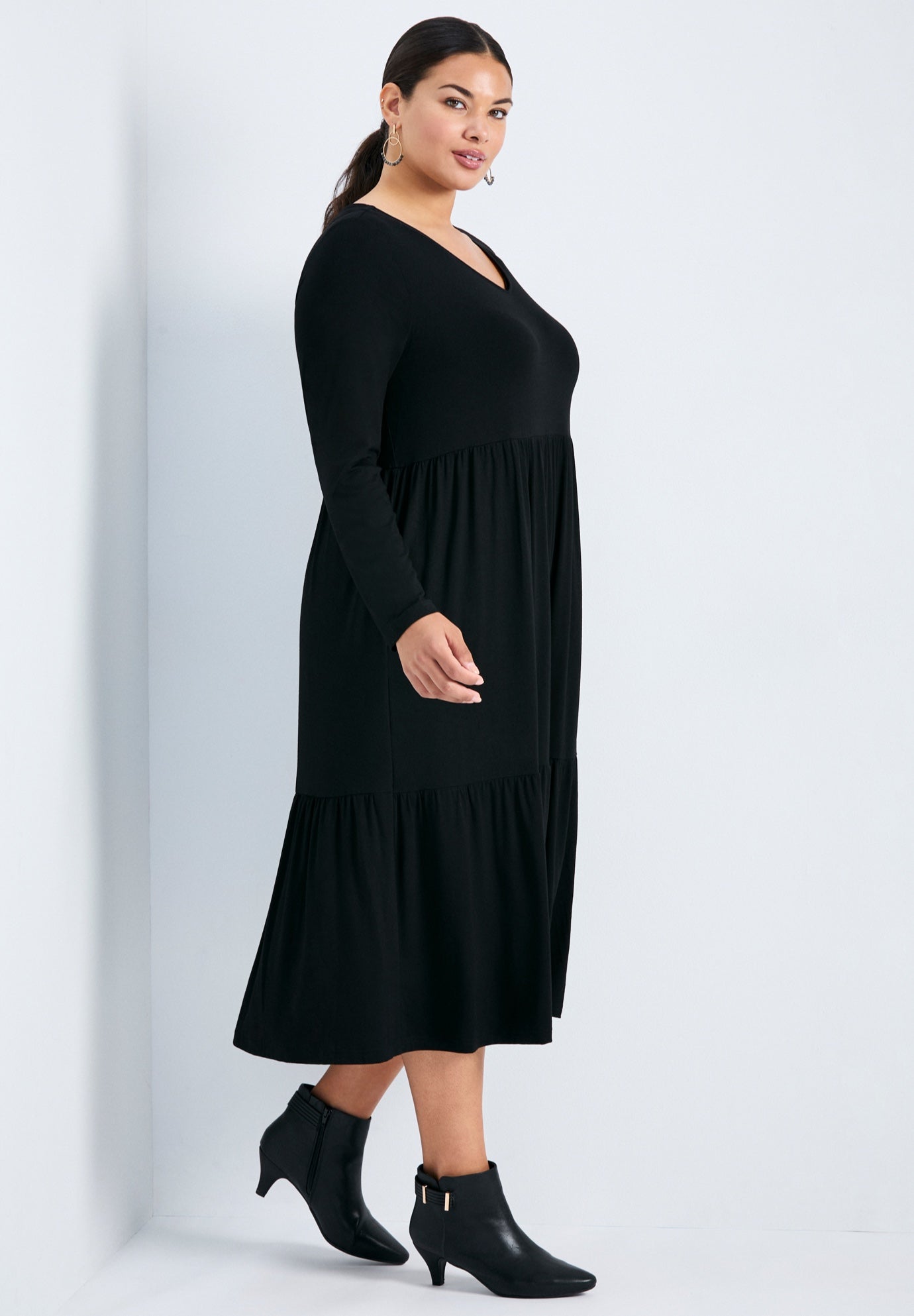 Nylah Tiered Knit Dress image number 2