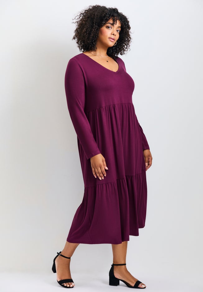 Nylah Tiered Knit Dress image number 2