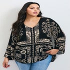 Maddison Scarf Print Top image number 0
