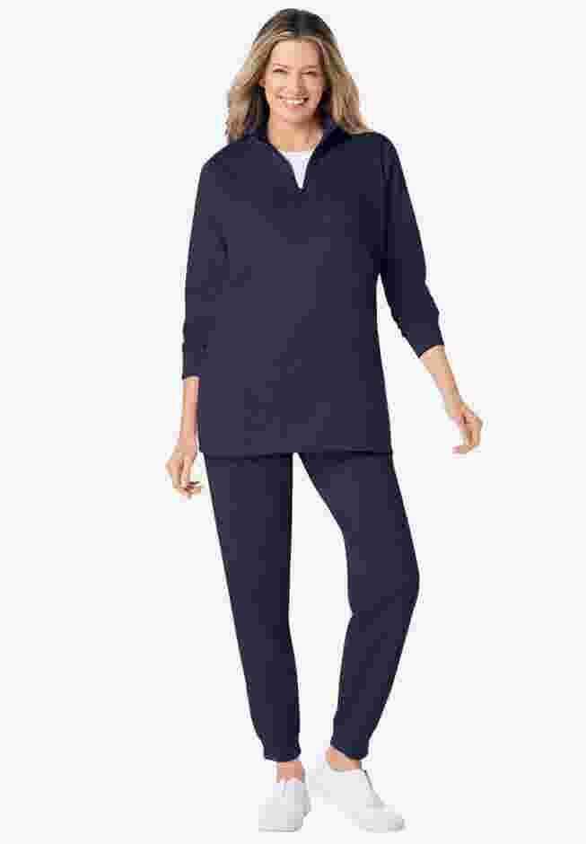 2-piece fleece sweatshirt set image number 0