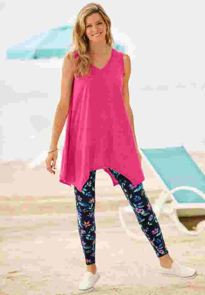 Stretch Cotton Printed Legging image number 0
