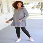 Stretch-Cotton Knit Pull-On Printed Leggings image number null