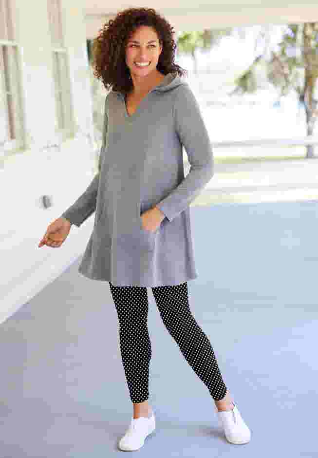 Stretch-Cotton Knit Pull-On Printed Leggings image number 0