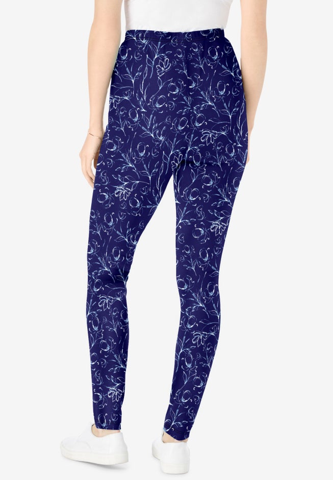 Stretch-Cotton Knit Pull-On Printed Leggings image number 2
