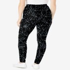 Stretch-Cotton Knit Pull-On Printed Leggings image number null