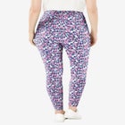 Stretch-Cotton Knit Pull-On Printed Leggings image number null