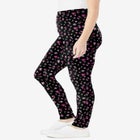 Stretch-Cotton Knit Pull-On Printed Leggings image number null