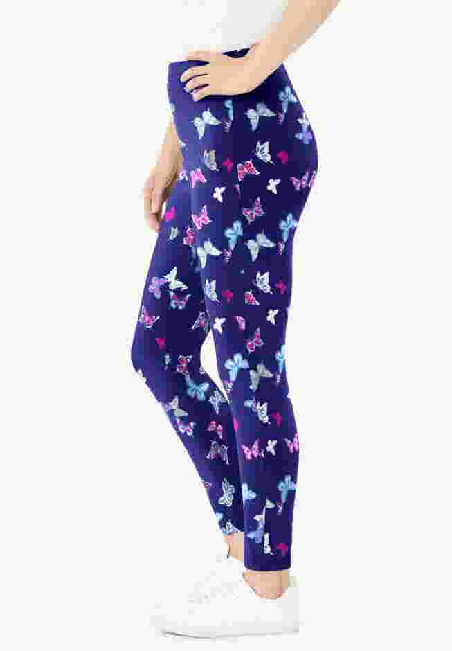 Stretch-Cotton Knit Pull-On Printed Leggings image number 2