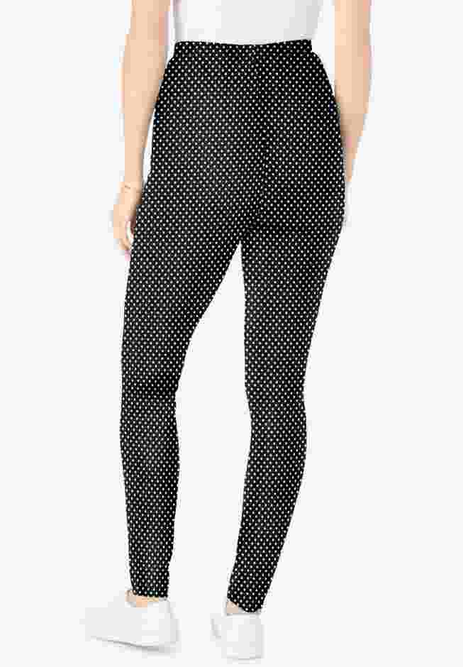 Stretch-Cotton Knit Pull-On Printed Leggings image number 2