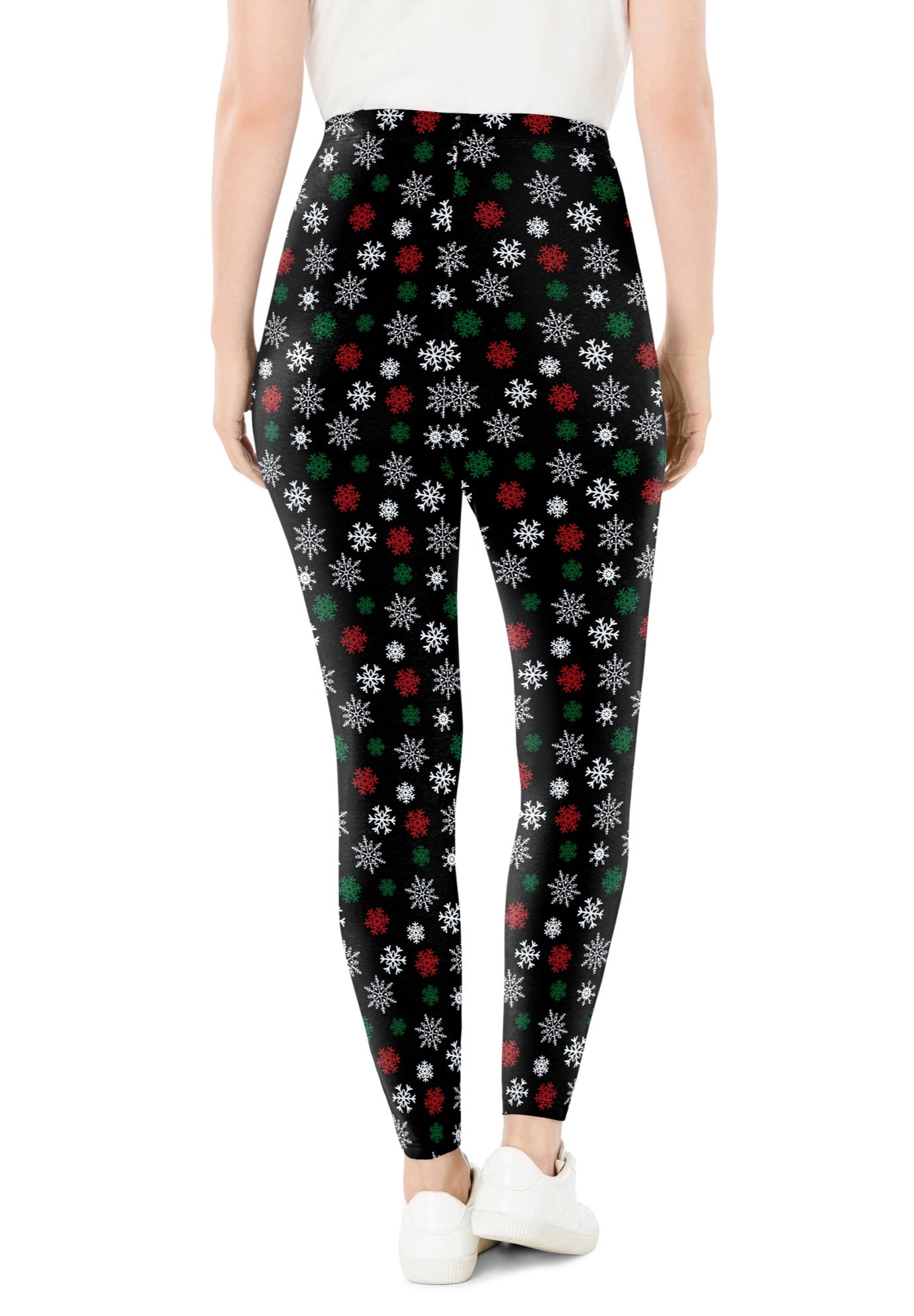 Stretch-Cotton Knit Pull-On Printed Leggings image number 1