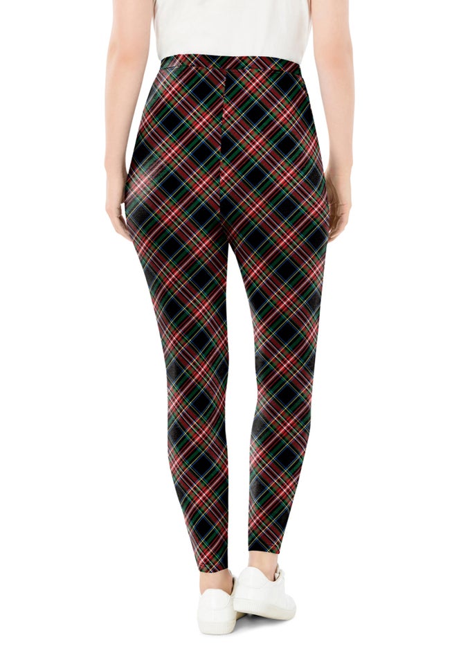 Stretch-Cotton Knit Pull-On Printed Leggings image number 1