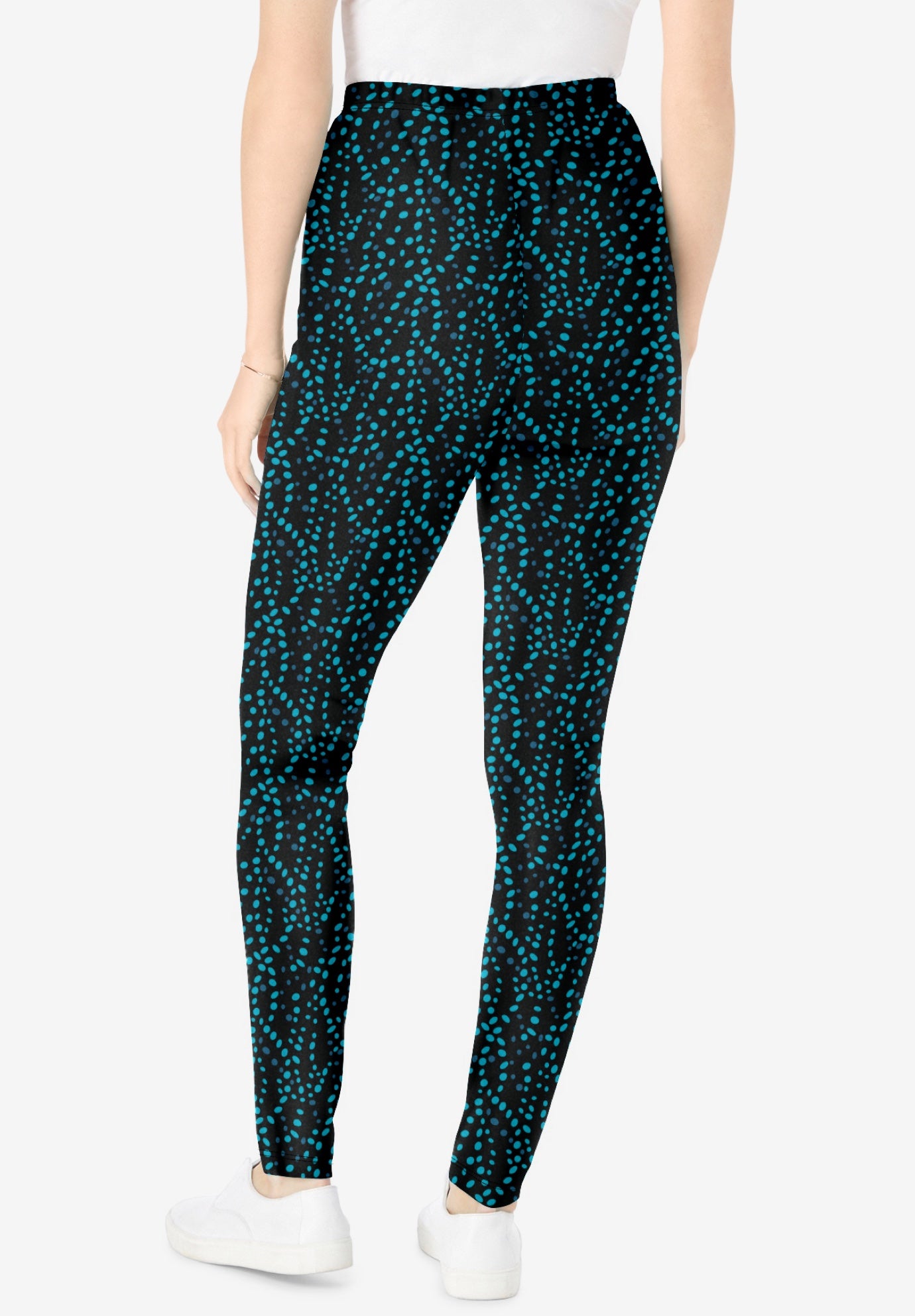 Stretch-Cotton Knit Pull-On Printed Leggings image number 1