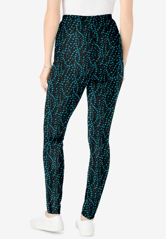 Stretch-Cotton Knit Pull-On Printed Leggings image number 1