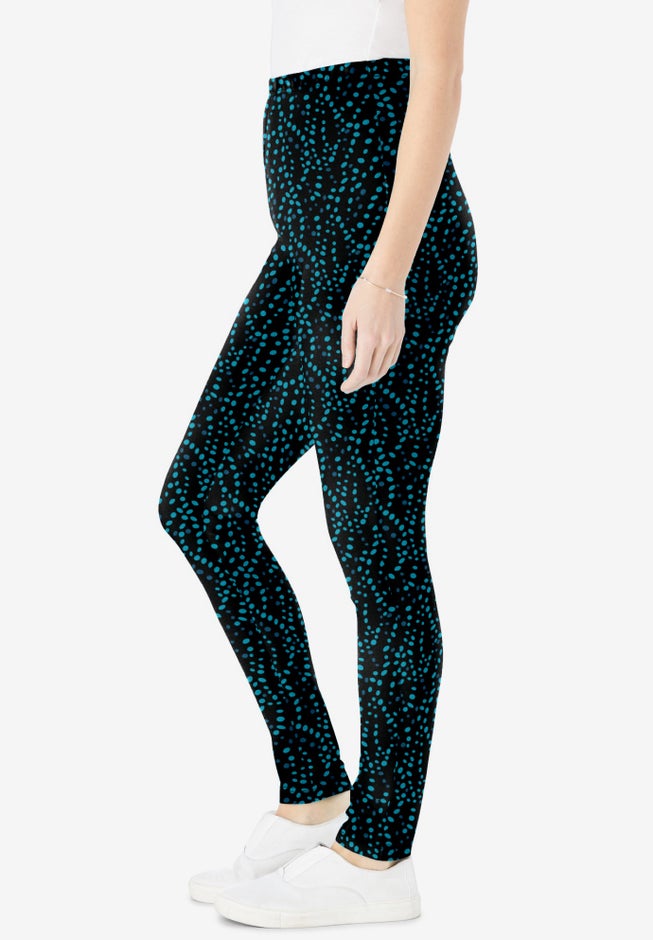 Stretch-Cotton Knit Pull-On Printed Leggings image number 2