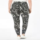 Stretch-Cotton Knit Pull-On Printed Leggings image number null