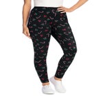 Stretch-Cotton Knit Pull-On Printed Leggings image number null