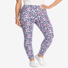 Stretch-Cotton Knit Pull-On Printed Leggings image number null