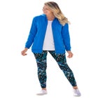 Stretch-Cotton Knit Pull-On Printed Leggings image number null