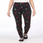 Stretch-Cotton Knit Pull-On Printed Leggings image number 0