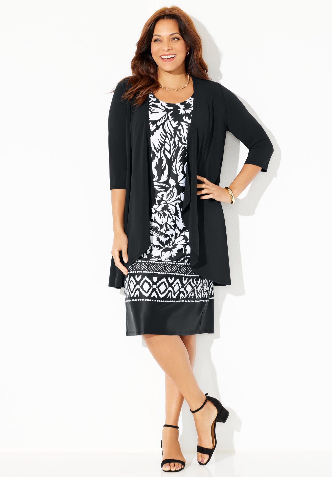 Soft Knit Jacket Dress image number 0