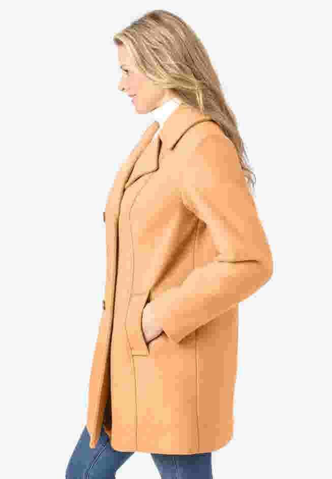 Wool-Blend Double-Breasted Peacoat image number 2
