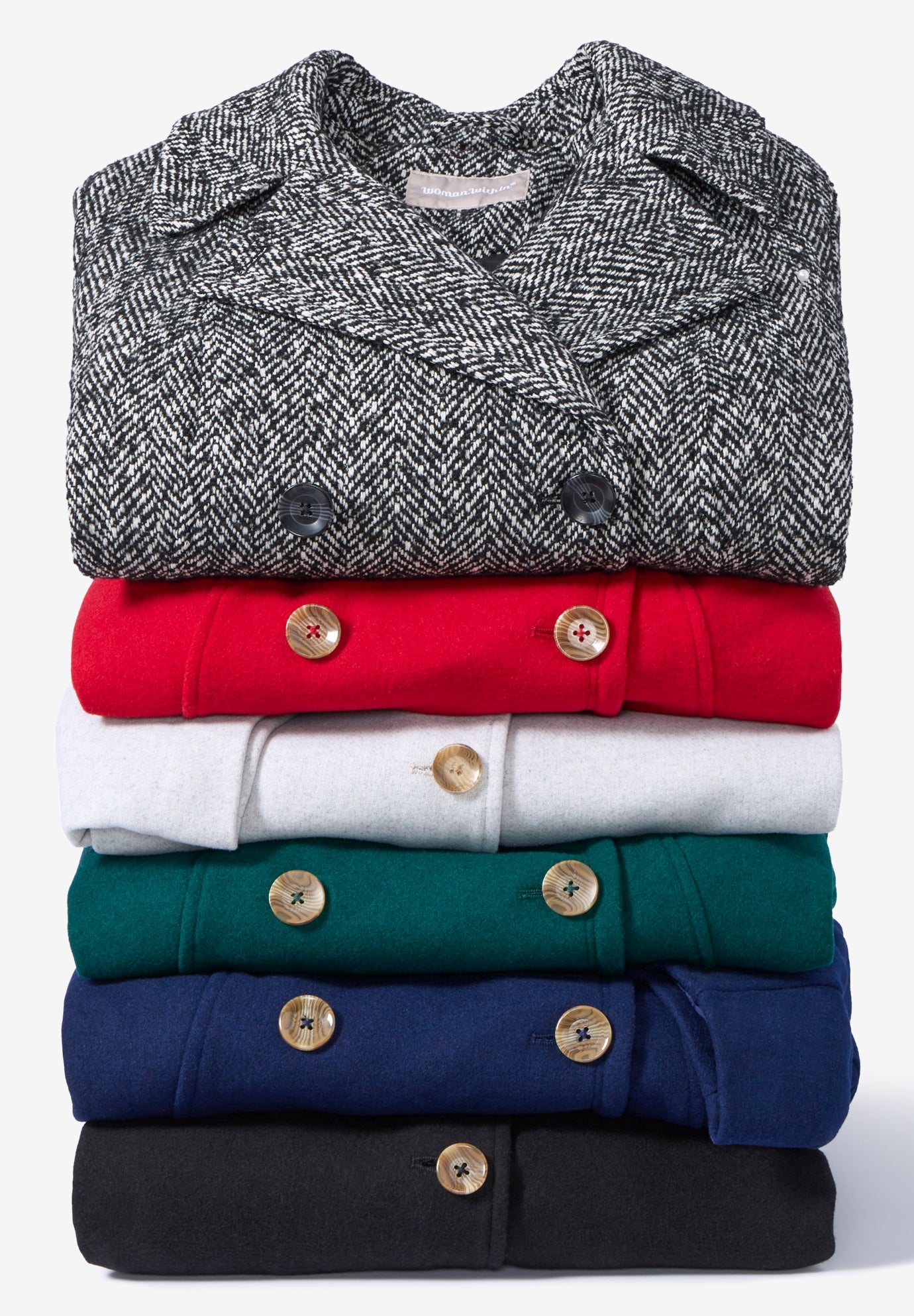 Wool-Blend Double-Breasted Peacoat image number 2