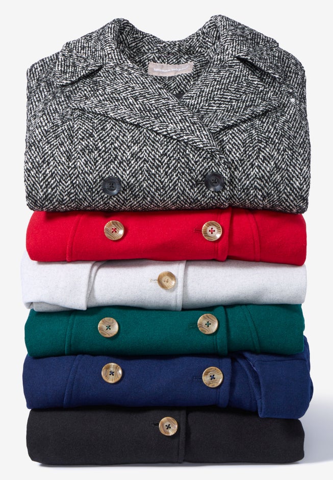 Wool-Blend Double-Breasted Peacoat image number 2