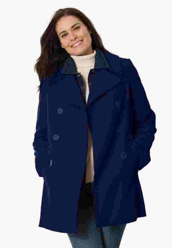 Wool-Blend Double-Breasted Peacoat image number 0