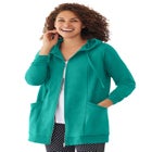 Zip Front Tunic Hoodie Jacket image number null