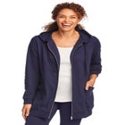 Zip Front Tunic Hoodie Jacket image number null