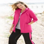 Zip Front Tunic Hoodie Jacket image number null