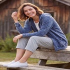 Zip Front Tunic Hoodie Jacket image number null