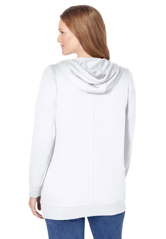 Zip Front Tunic Hoodie Jacket image number 1