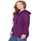 Zip Front Tunic Hoodie Jacket image number null
