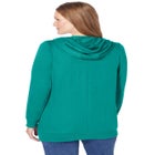 Zip Front Tunic Hoodie Jacket image number null