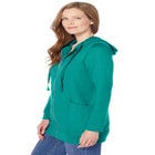 Zip Front Tunic Hoodie Jacket image number null