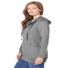 Zip Front Tunic Hoodie Jacket image number null