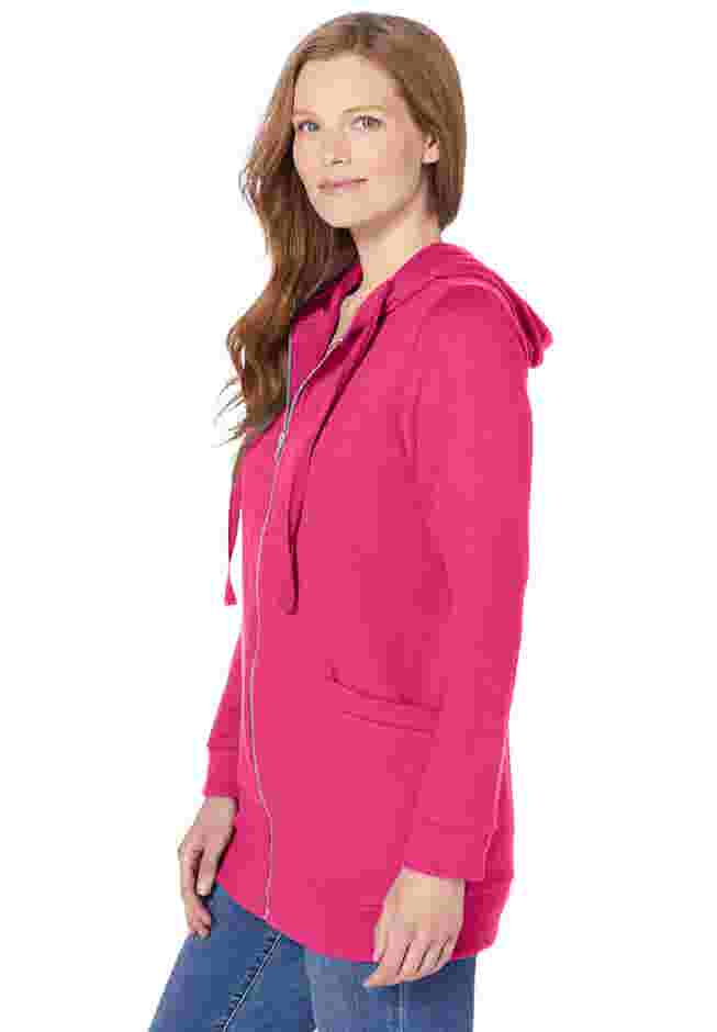 Zip Front Tunic Hoodie Jacket image number 2