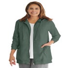 Zip Front Tunic Hoodie Jacket image number 0