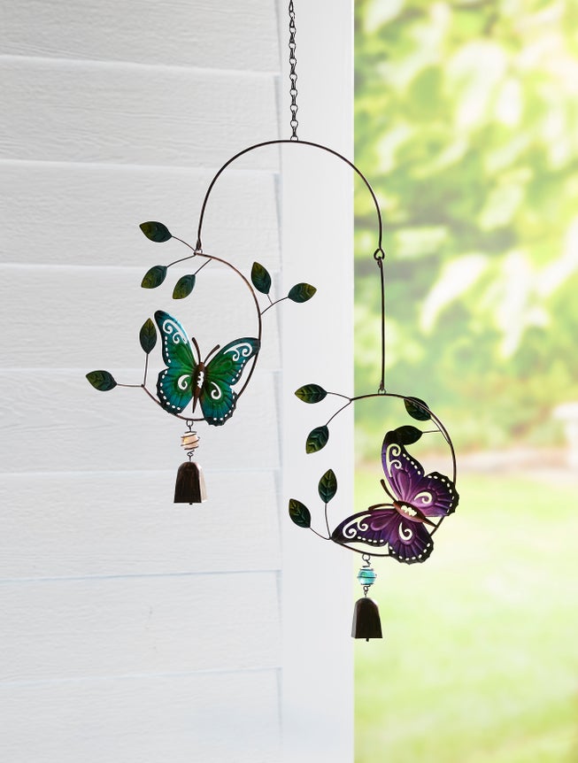 Butterfly Solar Windchimes image number null