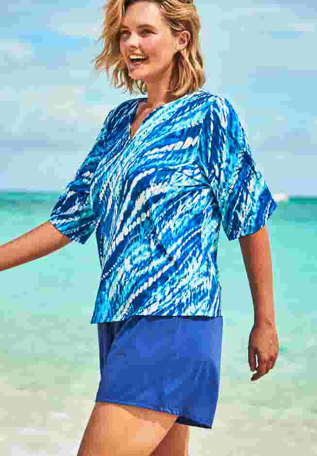 Three-Quarter Sleeve Swim Tee image number 1