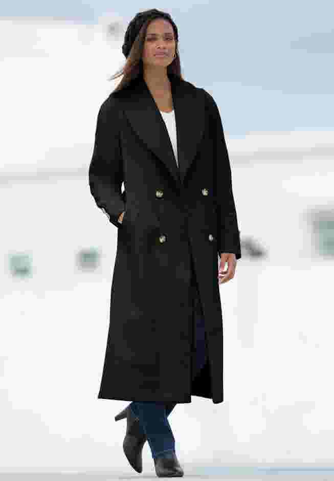 Long Shawl Collar Wool Coat image number 0