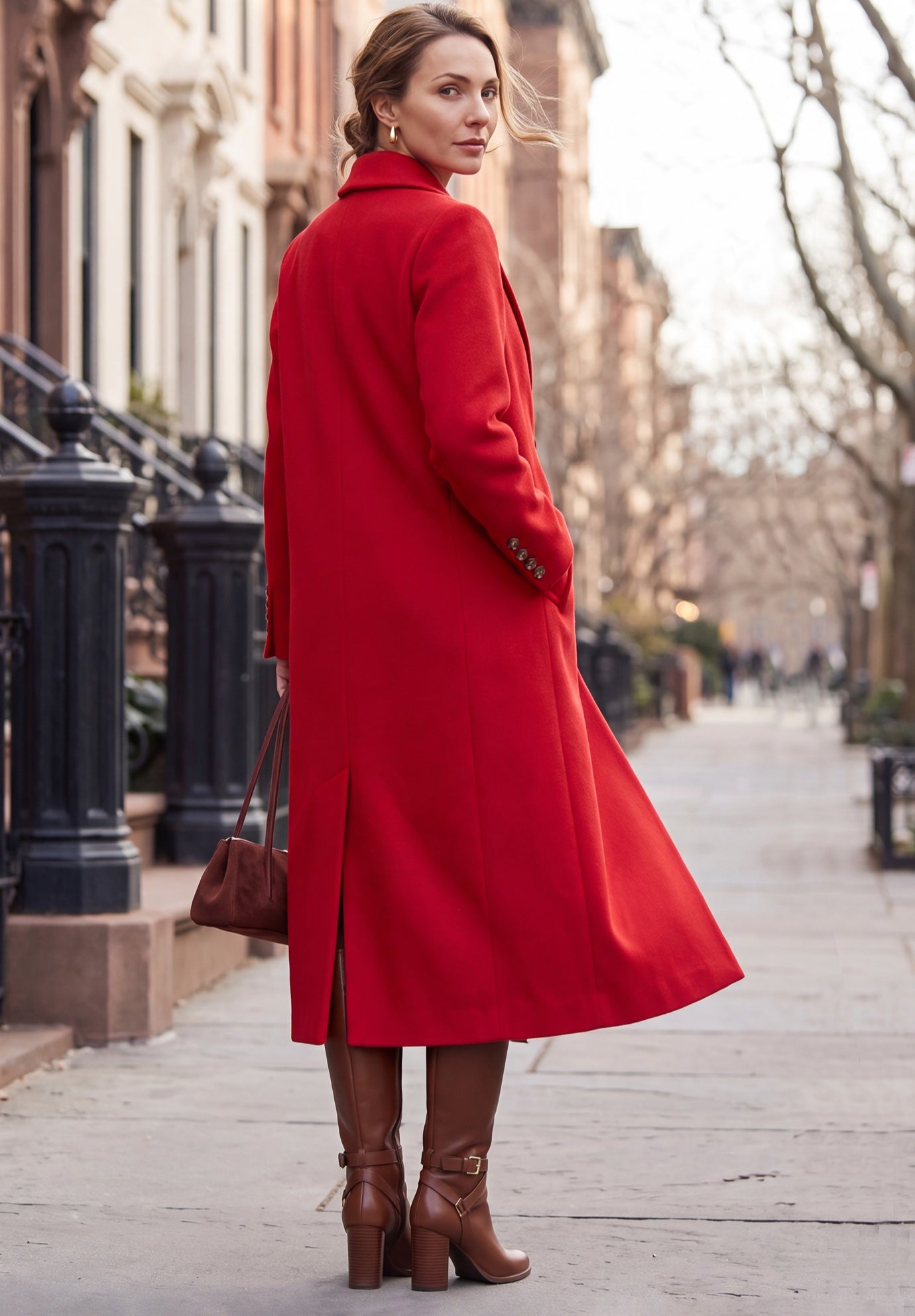 Long Shawl Collar Wool Coat image number 2